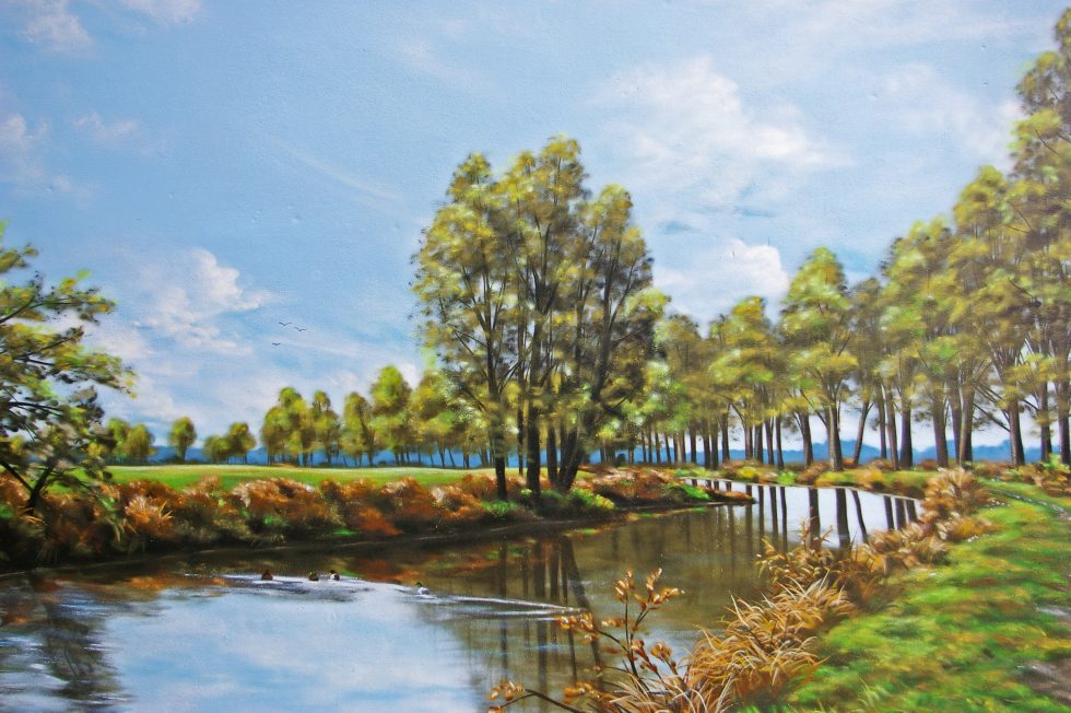 Fassadengestaltung Giebelwandbild Mural