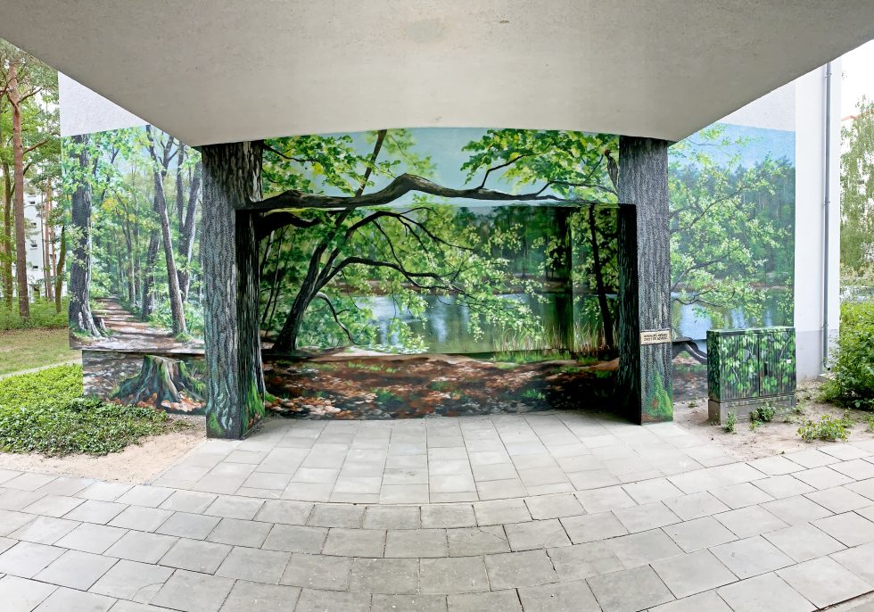 Fassadengestaltung Giebelwandbild Mural